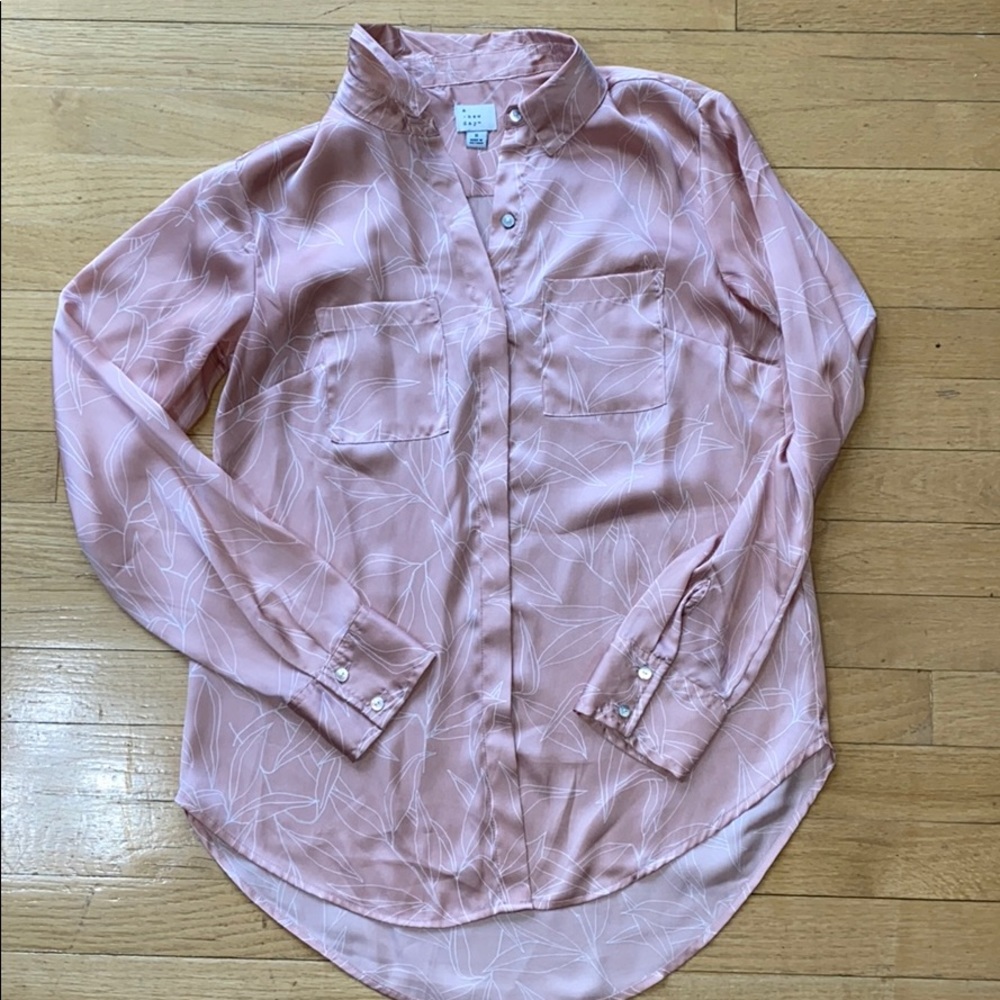 Silk button up